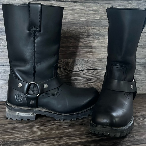 Milwaukee Leather Harness Motorcycle/Biker Riding Boots Black 8.5 - Picture 5 of 12